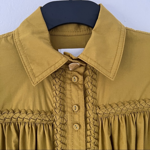 🛑 SOLD 🛑 AJE Casablanca Puff Sleeve Shirt Dress Olive • Size 4 • RRP $495 - Picture 13 of 14